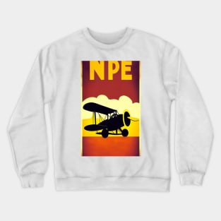 Vintage Airplane Poster Crewneck Sweatshirt